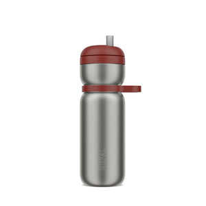 Bottiglia termica acciaio con cannuccia Active Twist 600ml Rossa