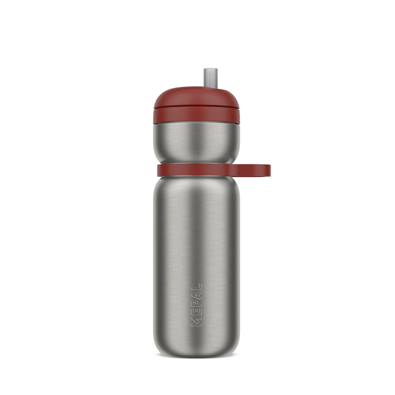 Bottiglia termica acciaio con cannuccia Active Twist 600ml Rossa