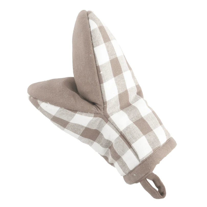 Set 2 presine pinza Gingham Taupe