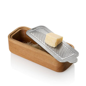 Grattugia taglio fine AdHoc "cutnserve" inox e acacia