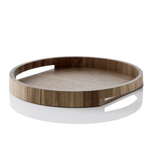 Carica l'immagine nel visualizzatore di Gallery, Vassoio per servire in legno di acacia e noce Aura Ø40
