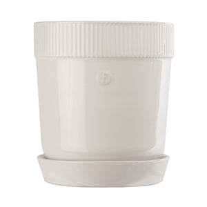 Vaso per erbe aromatiche con sottovaso Ø11 Sagaform Elise White