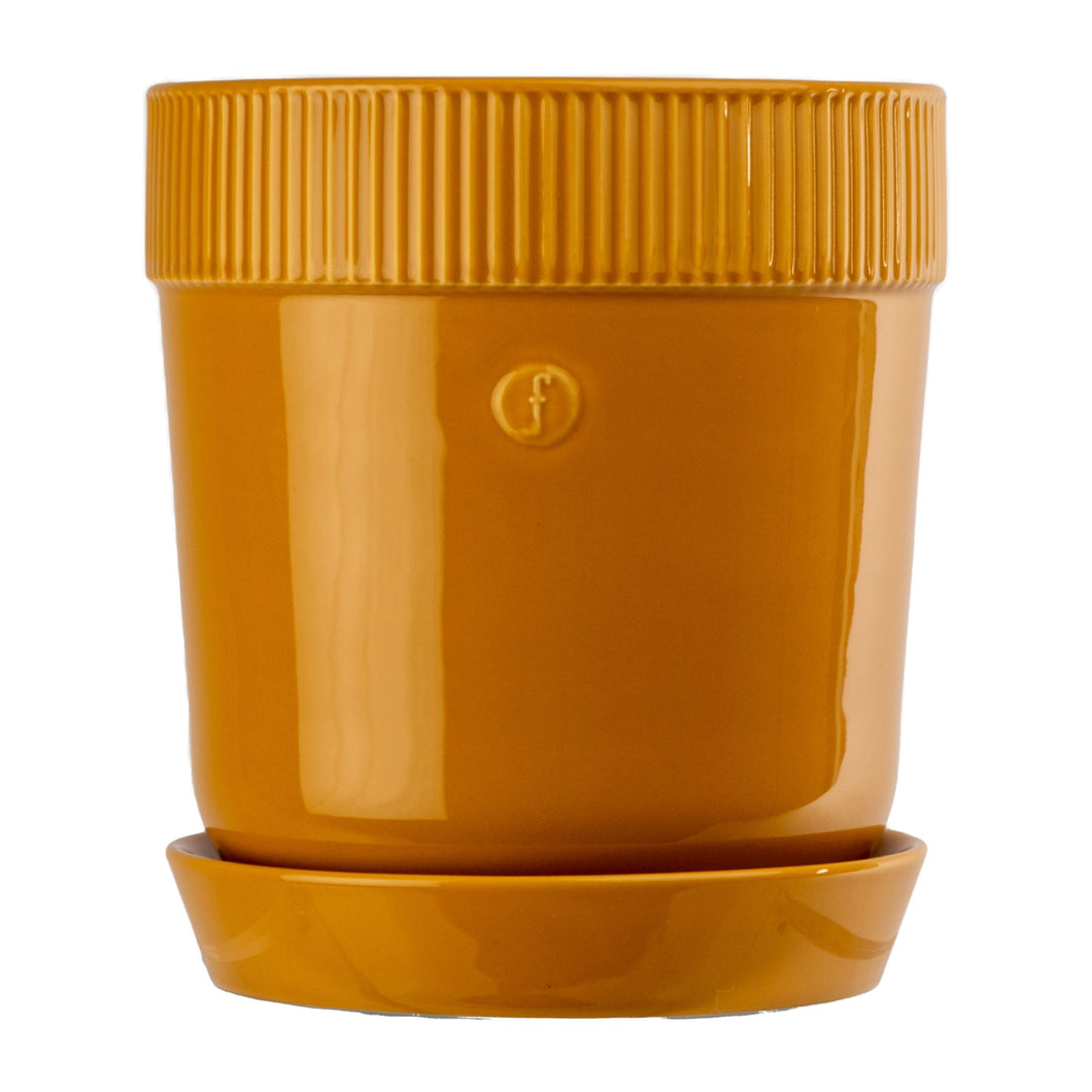 Vaso per erbe aromatiche con sottovaso Ø11 Sagaform Elise Yellow