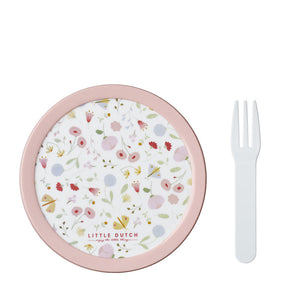 Lunchbox contenitore con forchetta Little Dutch - Flowers & Butterflies