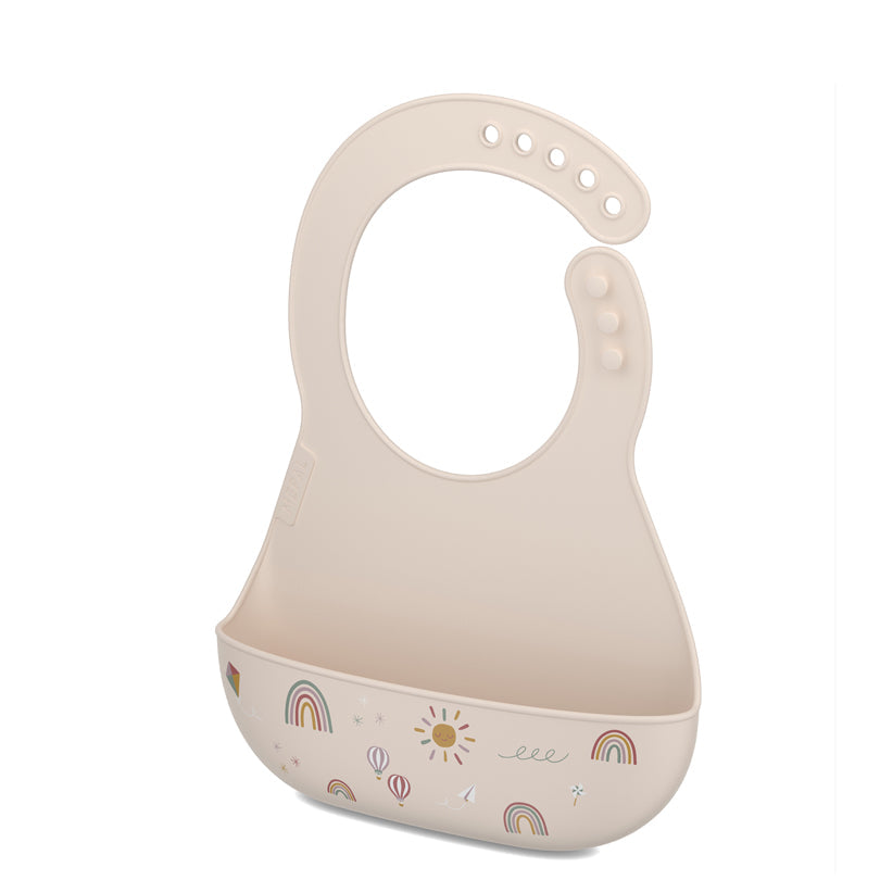 Bavaglino in silicone raccoglicibo - Sunshine & Rainbow