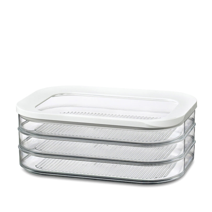 Contenitore multiuso 3 livellli Modula 22x16x9 bianco