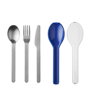 Set 3pz posate acciaio in custodia Ellipse