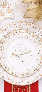 Piatto antipasto in porcellana Ø19cm Christmas Ligts