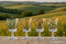 Carica l'immagine nel visualizzatore di Gallery, Set 4calici dipinti a mano Ancora più Flora
