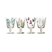 Carica l'immagine nel visualizzatore di Gallery, Set 4calici dipinti a mano Ancora più Flora
