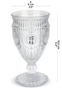 Set 6 calice in vetro Shabby - Nuvole di Stoffa