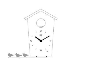 Orologio a cucu KOOKOO animal house Bianco