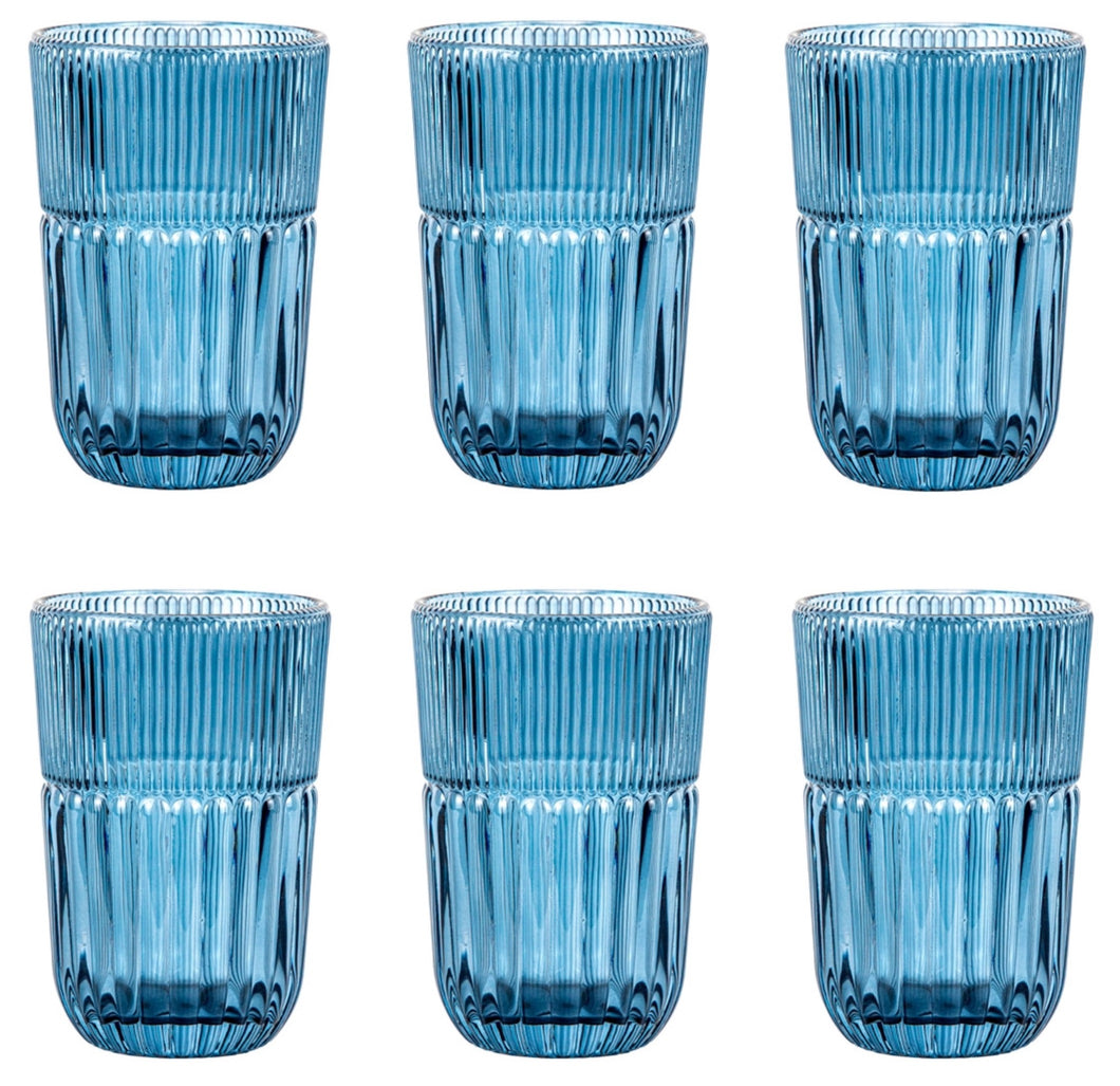 Set 6 tumbler alti in vetro 