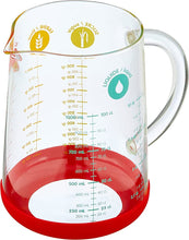 Carica l&#39;immagine nel visualizzatore di Gallery, Caraffa graduata 1000ml in vetro Pebbly

