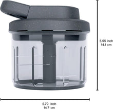 Carica l'immagine nel visualizzatore di Gallery, Tritatutto manuale a corda 3 lame inox 800ml Easy Pull
