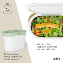 Carica l'immagine nel visualizzatore di Gallery, Pattumiera contenitore per compost Bellwood bianco
