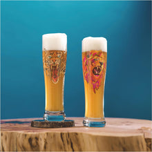 Carica l&#39;immagine nel visualizzatore di Gallery, Confezione 2 bicchieri da birra BRAUCHZEIT #21,#22 &quot;Tigre e Leone&quot; RITZENHOFF
