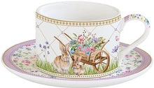 Carica l&#39;immagine nel visualizzatore di Gallery, Set 2 tazze con piattino Spring Bloom Easy Life

