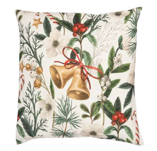 Cuscino lino pattern Campanelle 40x40