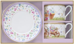 Set 2 tazze con piattino Spring Bloom Easy Life