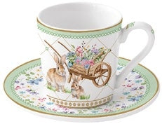 Set 6 tazzine caffè con piattino in porcellana Spring Bloom Easy Life