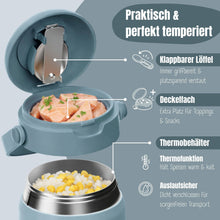 Carica l'immagine nel visualizzatore di Gallery, Contenitore termico per bambini in acciaio inox - blu
