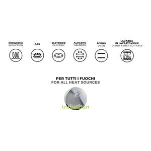 Batteria 7 pz pentole acciaio inox Moneta Allegro