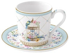Set 6 tazzine caffè con piattino in porcellana Spring Bloom Easy Life
