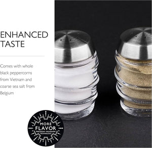 Cole & Mason - Bray glass shakers set , 7 cm set sale e pepe