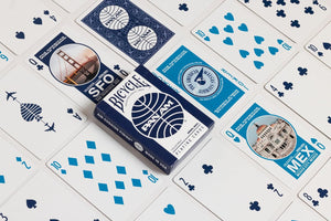 Cofanetto 2 mazzi di carte da poker edizione Pan AM Bicycle