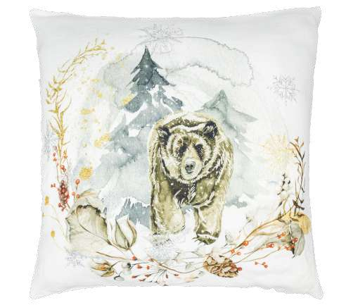Cuscino lino Orso 40x40