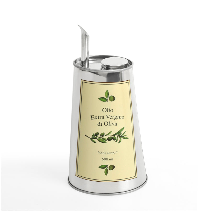 Oliera inclinata acciaio decorato 500ml