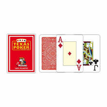 Carica l&#39;immagine nel visualizzatore di Gallery, Carte indice Modiano Texas Poker Hold Em Jumbo (rosse)
