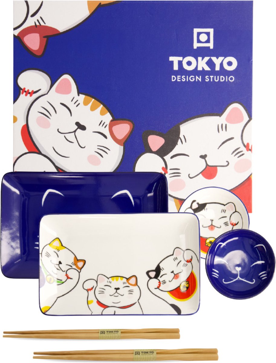 Set sushi Tokyo Design Studio Lucky Cat