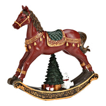 Carica l'immagine nel visualizzatore di Gallery, Cavallo a dondolo con albero di Natale h18 Incanto di Natale
