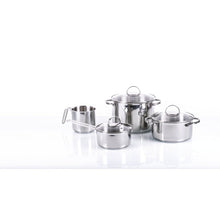 Carica l&#39;immagine nel visualizzatore di Gallery, Batteria 7 pz pentole acciaio inox Moneta Allegro
