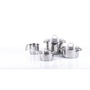 Batteria 7 pz pentole acciaio inox Moneta Allegro