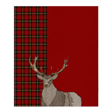 Carica l&#39;immagine nel visualizzatore di Gallery, Plaid effetto cashmere Forest Cervo 145x170
