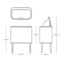 Carica l&#39;immagine nel visualizzatore di Gallery, Pattumiera doppia Bo Touch Bin 11+23 lt Brabantia Soft Beige
