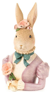 Coniglio mezzobusto in resina Dorothy - Nuvole di Stoffa