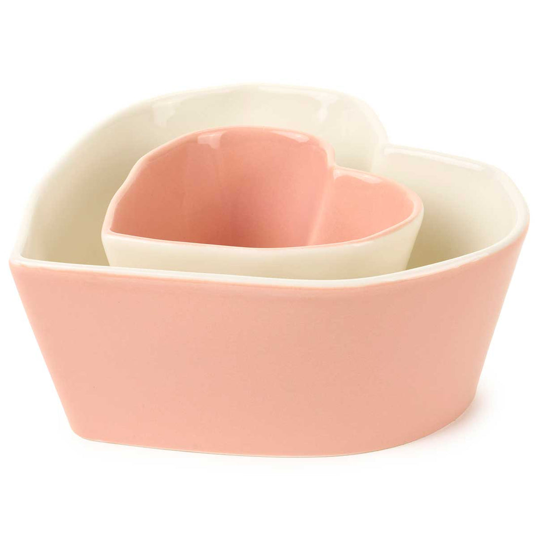 Set 2 ciotole porcellana Cuore Nuvole di Stoffa