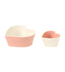 Set 2 ciotole porcellana Cuore Nuvole di Stoffa
