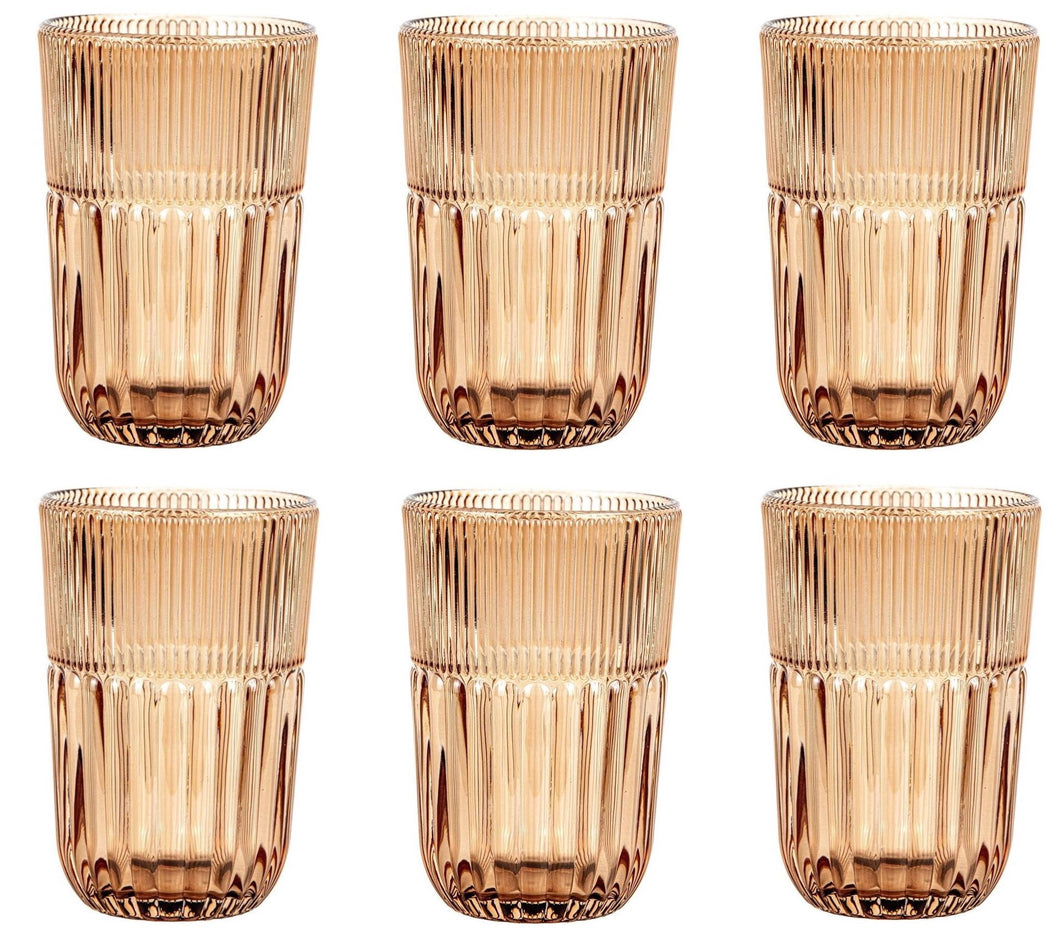 Set 6 tumbler alti in vetro 