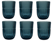 Carica l&#39;immagine nel visualizzatore di Gallery, Set 6 tumbler in vetro &quot;Qualcosa d&#39;Antico&quot; Blu Livellara
