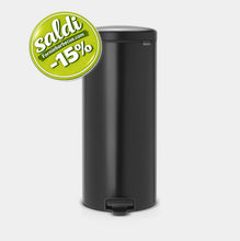 Carica l'immagine nel visualizzatore di Gallery, Pattumiera a pedale NewIcon Brabantia 30 lt Matt Black
