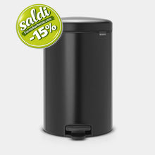 Carica l'immagine nel visualizzatore di Gallery, Pattumiera a pedale NewIcon Brabantia 20 lt Matt Black
