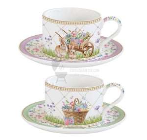 Set 2 tazze con piattino Spring Bloom Easy Life