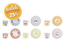 Carica l'immagine nel visualizzatore di Gallery, Servizio caffè 6 tazze con piattino Fruit Mania Easy Life - Saldi
