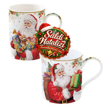 Carica l'immagine nel visualizzatore di Gallery, Set 2 tazze in porcellana collezione Santa Is Coming - Prezzo Outlet
