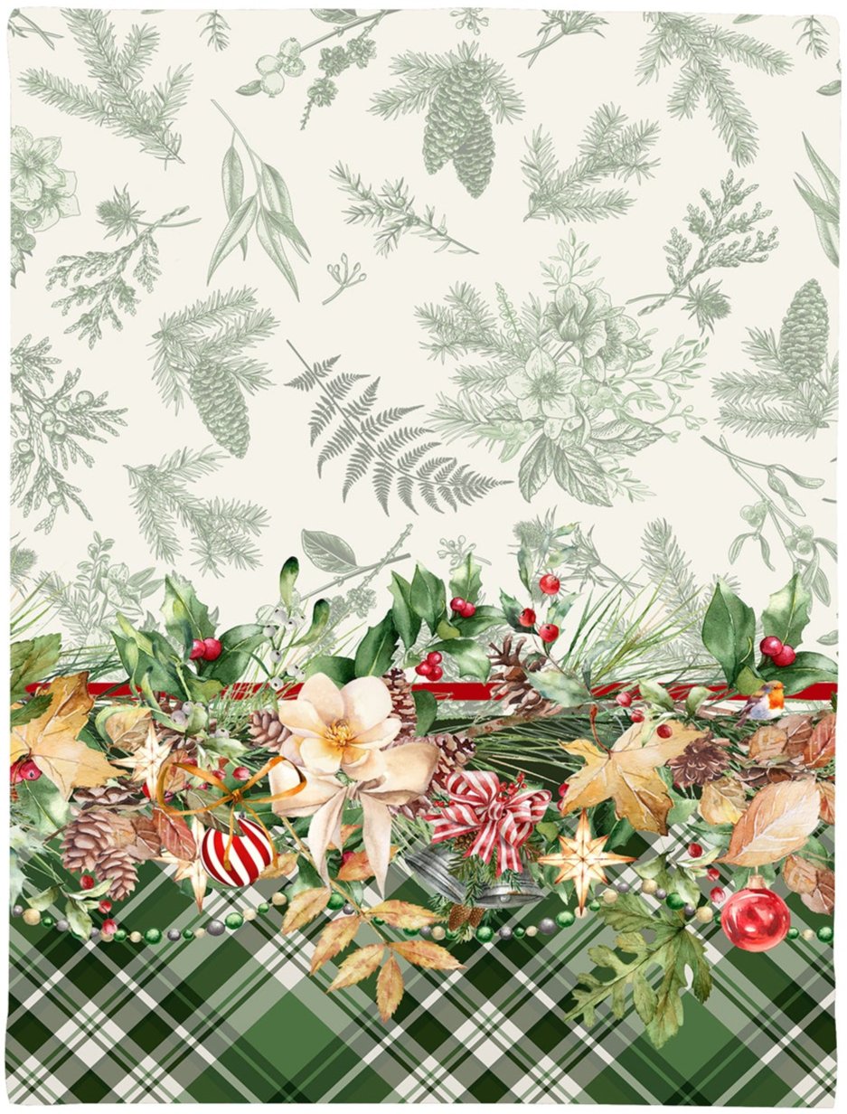 Canovaccio microcotton 50x70 Christmas 2024 Beige in confezione regalo